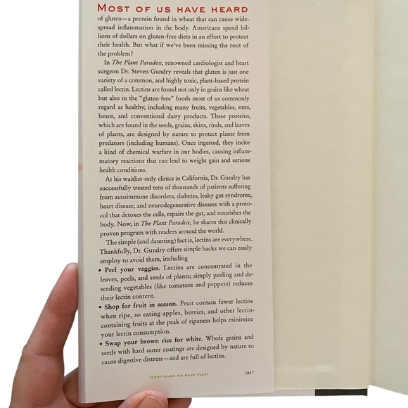 The Plant Paradox by Dr Steven Gundry hard back Book. 
health & wellness genre - Picture 3 of 6